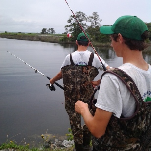 As part of the Youth Conservation Corps experience, we provide crew members days for environmental education and outdoor recreation, like this fishing day at the refuge.