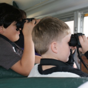 Youth viewing wildlife at Blackwater National Wildlife Refuge in Maryland.
