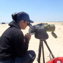 Natalia conducted waterfowl and water quality surveys during her internship.
